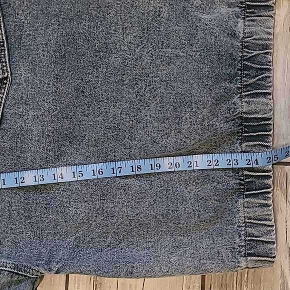 Boohoo Denim Quarter-Zip Pullover Jacket Sz 8 Cotton Dropped Shoulders Boxy - Picture 8 of 13